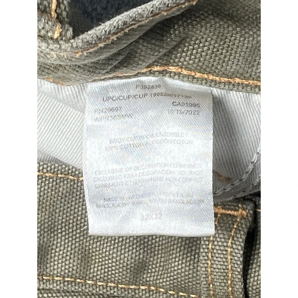Dickies Pants Men Size 32x32 Green Straight Carpenter Work Double Knee Punk